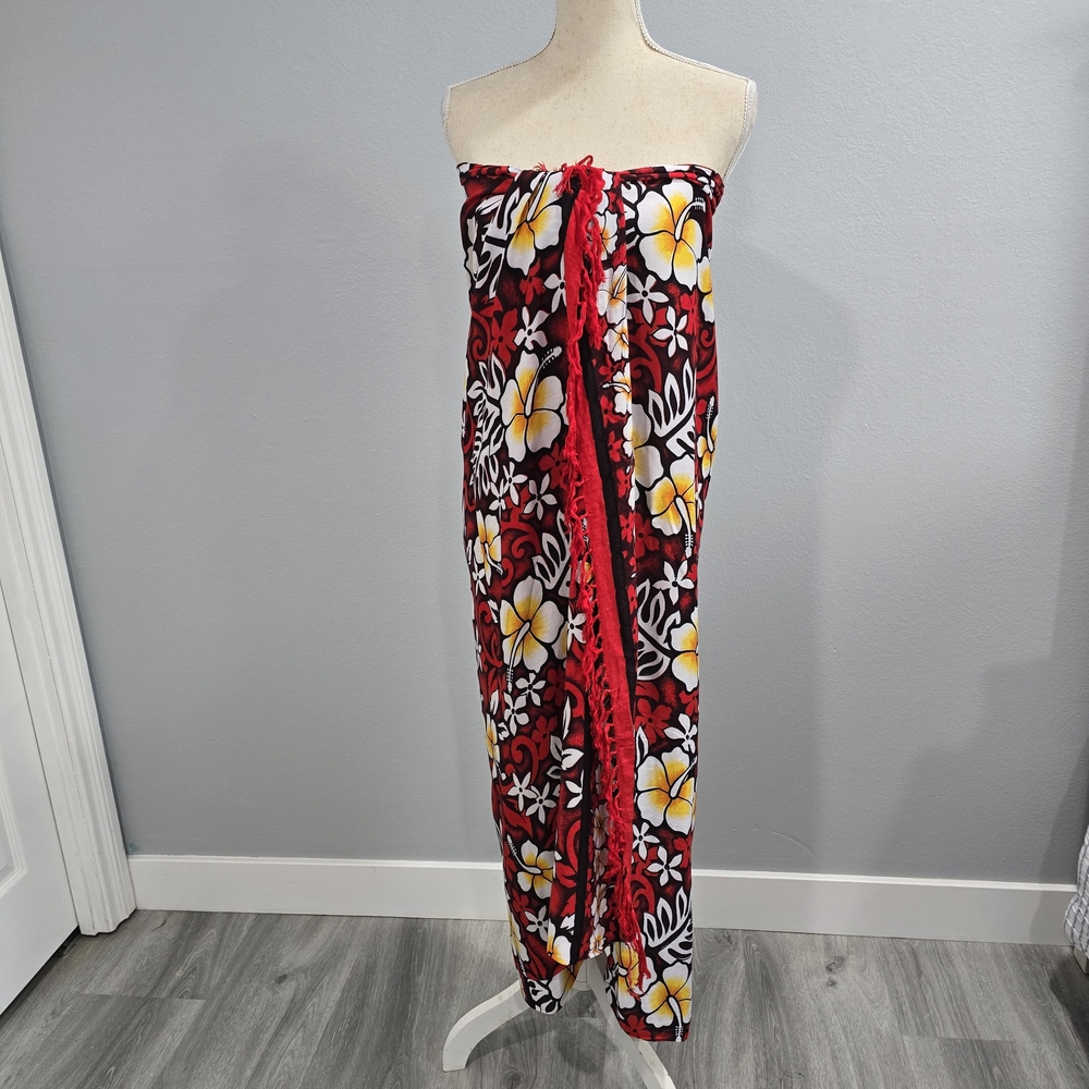 Floral Red and Yellow Women's Sarong